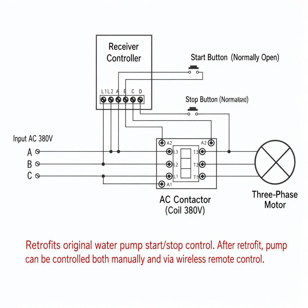 380V Water Pump and Motor Contactor Retrofit Application Schema