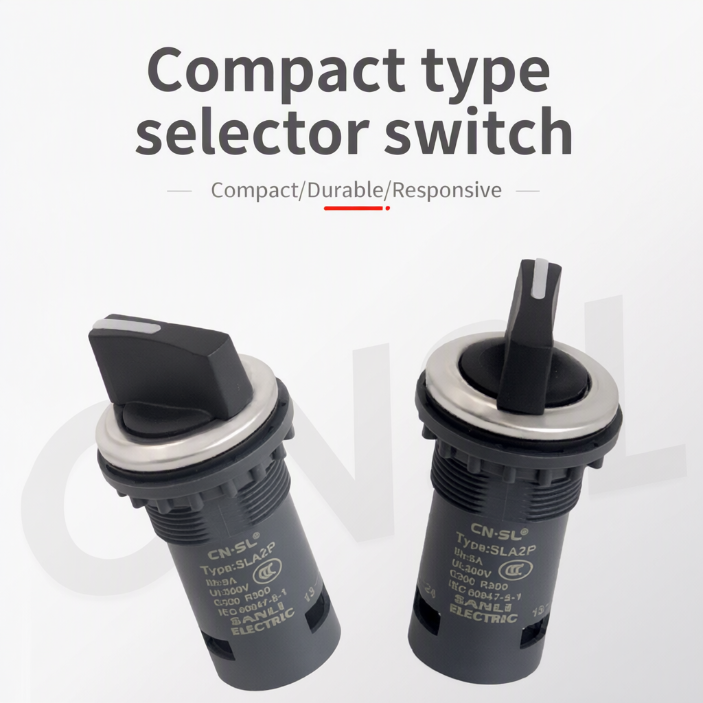 SLA2P 22mm Industrial Rotary Selector Switch (CE / CCC / IP65 Waterproof / 2-Pos & 3-Pos)
