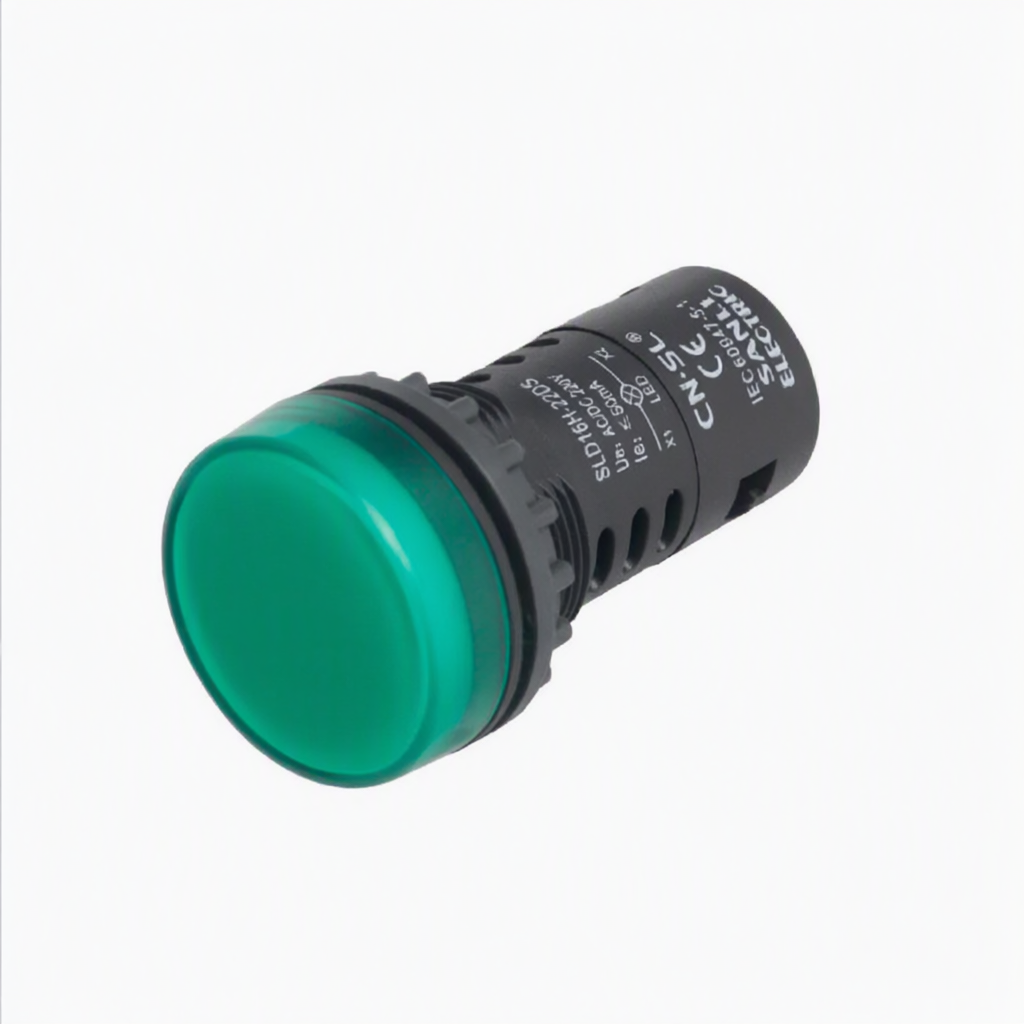 SLD16H 22mm Yellow Amber LED Indicator Lamp - Caution, Standby, and Warning Annunciation